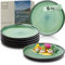 Sänger Greenwich | Teller Set 6 Personen, Steingut Geschirr Set 6 teilig, Speiseteller Essteller Dinner Set kratzfest Plates Set spülmaschinenfest, Steingut Speise Teller ggrün | VALUE COLLECTION