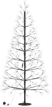 VA-Cerulean Arbre lumineux LED 150 cm avec feux d'artifice Arbre de Noël avec guirlande lumineuse Décor éclairé Sapin de Noël Décoration d'arbre Lumineux pour intérieur et extérieur Fête, Blanc froid