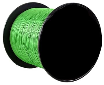Karpfen-Angelschnur, 4 Stränge, 300 m, geflochtene PE-Schnur, 15–70 lb, Multifilament-Angelschnur, glatt für Armbänder Hängende(Grass Green,300m-15kg-33LB)