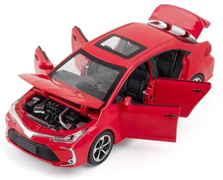 AUDSNI Diecast Automodelle Modellauto 1:32 Für Toyota Für Corolla Modellauto Aus Leichtmetall Mit Zu Öffnenden Türen(rot)
