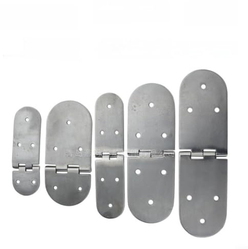 Wodsty 316 Edelstahl Oval Scharnier Verstärkt für Yacht Boot Schrank Marine Beschlag Silber(146 * 65)