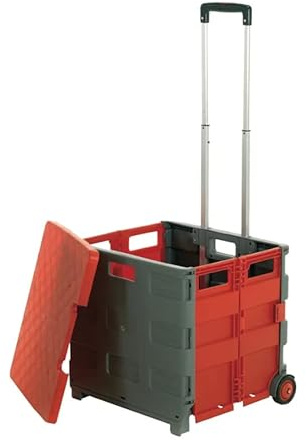 GPC Grey and Red Large Folding Box Truck With Lid GI042Y
