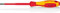 Knipex Screwdrivers for slotted screws burnished, insulating multi-component handle, VDE-tested 202 mm 98 20 40
