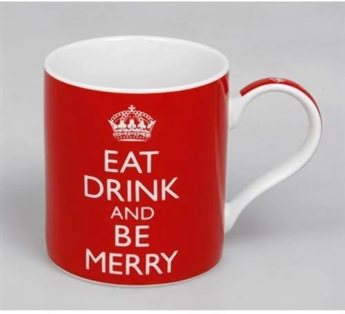 Eat Drink and Be Merry Fine China Mug - Boxed mug