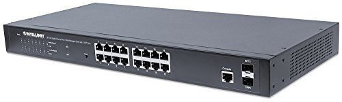 Intellinet Switch Gigabit Ethernet 16 Porte Poe+ Web-Managed con 2 Porte SFP