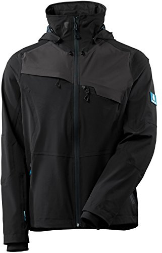 Mascot 17001-411-0918 Advanced Stretch Waterproof Lightweight Outer Shell Jacket, Size M, Black/Dark Anthracite