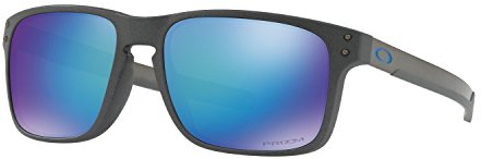 Oakley Holbrook Mix Sunglasses Steel with Prizm Sapphire Polarized Lens 57mm OO9384-1057, Steel, One size