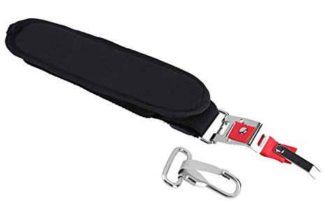 Zerodis Harnais Bretelle Réglable avec Crochet pour Débroussailleuse Tondeuse Bordure Courroie Noire d'épaule Tondeuse à Gazon Accessoire Débroussailleur de Trimmer