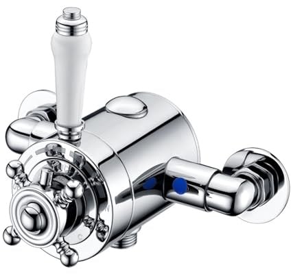 ENKI Mitigeur thermostatique de douche classique sortie par le haut chromée