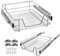 LARS360 500mm Pull Out Wire Storage Basket Drawer Silver Telescopic Slide Out Wire Storage Drawers for Kitchen Cabinets Cupboards Base Larder Organiser Set of 2 - Size: 470x440x140mm