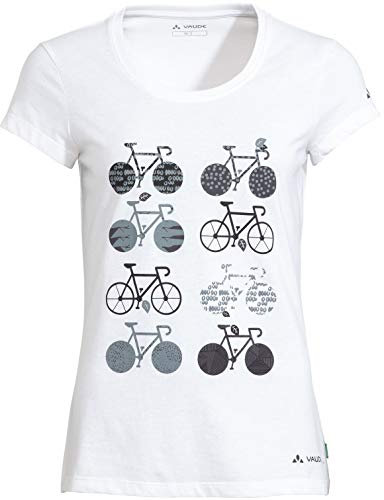 VAUDE Damen Women's Cyclist V T-Shirt, Weiß, 34 EU