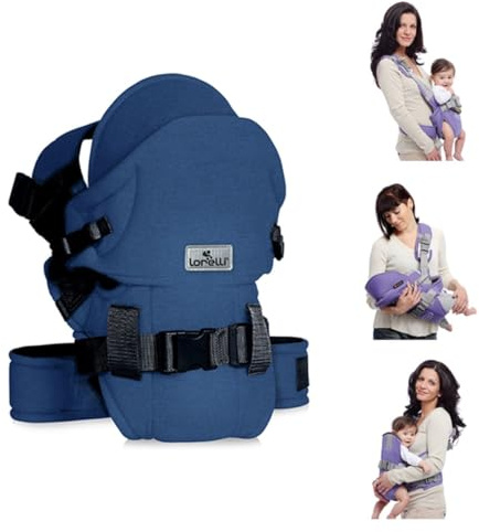 Lorelli Babytrage 3 in 1 Tragehilfe Weekend Bauchtrage 2 Richtungen ab 4 Monate dunkelblau