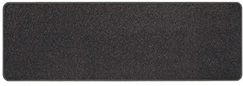 Primaflor Kurzflor Wohnzimmerteppich - Mumbai, Anthrazit, 67x200 cm, Viele Größen und Farben, Moderner Teppich für Kinderzimmer, Arbeits- und Schlafzimmer, Fußbodenheizung geeigneter Teppichläufer