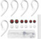 5stk 6mm Bluetooth Headset Hakenclips aus Silikon mehrdimensional verstellbar 360° kabelloser Ersatz Ohrbügel, mit multifunktionalem Reinigungsstift, 6 Paar Silikon Ohrstöpsel (11/12/13mm)