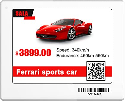 YAS75 YalaTech 7,5 Zoll Digital Eink E-Paper ESL Elektronisches Preisschild-Etikett für Supermarkt