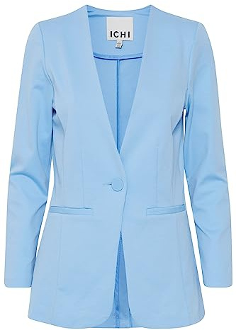 ICHI IHSIMONSE BL7 Damen Blazer Longblazer Jacke EIN-Knopf-Longblazer mit Stretch