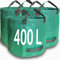 Zucklight Heavy Duty Garden Waste Bags 400 Litre - 3 Sacks Builders Bags Reusable - Industrial Fabric and Handles - Green/Garden Waste Sacks, Garden Bags Heavy Duty with Handles