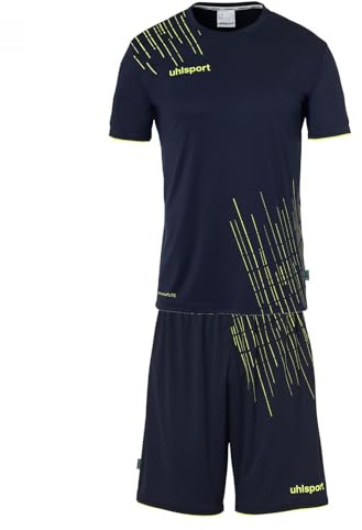 Uhlsport Herren Score 26 Fußball Trikot-Set - Fußball-Set Bestehend Aus Trainings-Shirt Und Trainings-Hose, Marine/fluo Gelb, L EU
