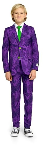 OppoSuits Teen Boys The Joker Kostüm - DC Comics Outfit - Inklusive Blazer, Hose und Krawatte - lila
