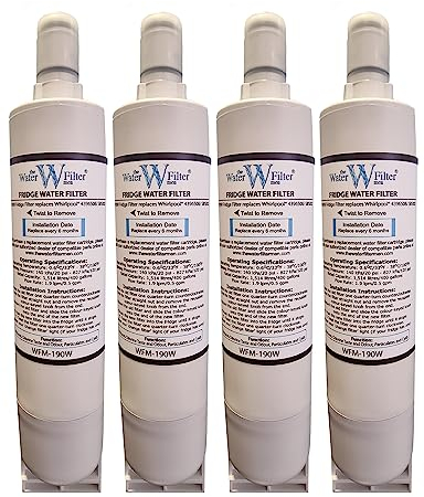 The Water Filter Men 4396508 Kühlschrank-Wasserfilter, kompatibel mit Whirlpool 4396508, 4396510, Hotpoint, SBS002, SBS004, SBS200, S20BRS, EDR5RXD1, 481281729632 (4 Stück)