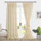 DWCN Voile Vorhänge mit Kräuselband Leinenoptik 2 Stücke Halbtransparent Vorhänge für Wohnzimmer,Durchsichtige Gardinen Extra Lang,Beige,260x140cm (Höhe x Breite)