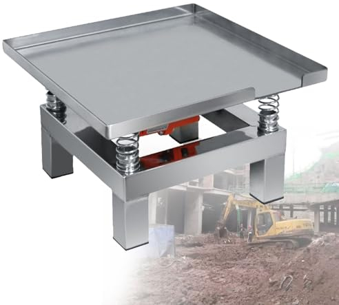 SACLMD Concrete Vibrating Tables,Electric Concrete Flat Plate Vibrator Shaking Table,Small Concrete Vibration Table,Bench Test Block Vibration Platform,for Tumbler Air Bubble Removal,110V