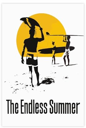 BoQari Vintage Movies The Endless Summer Artwork Poster Leinwand Poster Schlafzimmer Dekor Sport Landschaft Büro Zimmer Dekor Geschenk ungerahmt 30 x 45 cm