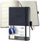 SIGEL C2515 Terminplaner Wochennotiz-Kalender 2025, ca. A6, schwarz, Hardcover, 176 Seiten, Gummiband, Stiftschlaufe, Archivtasche, aus nachhaltigem Papier, Conceptum