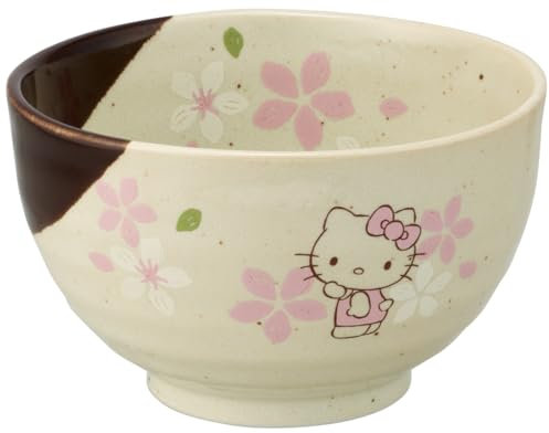 Skater CHMB1-A Mino Ware Small Bowl Hello Kitty Sakura Sanrio 5.0 x 3.1 inches (12.8 x 8 cm)