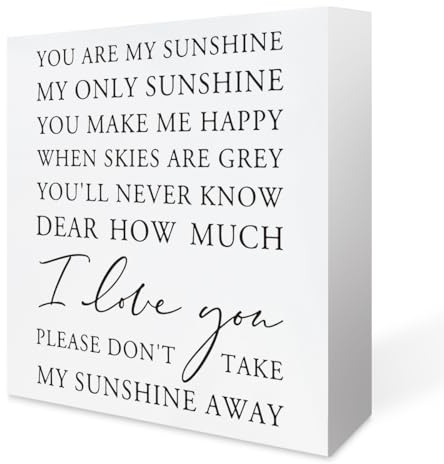 Holzschild mit Aufschrift You are My Sunshine, inspirierende positive Zitate, Holzblock, Dekorationen, Schreibtischdekoration für Zuhause, Büro, Klassenzimmer, Schule, Tischregal, Dekoration