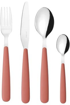 Guzzini 127500264 Cutlery Set, Stainless Steel, Terracotta