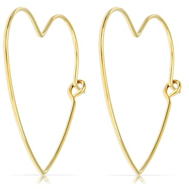 Made by Nami Herz Creolen Gold Edelstahl Schmuck Damen 50mm Geschenk Freundin Wasserfest