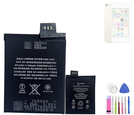 HIGHAKKU 020-00425 A1641 Batterie de rechange compatible avec iPod Touch 6ème génération, iPod Touch 6ème génération, A1574, iPod 7.1 avec outils