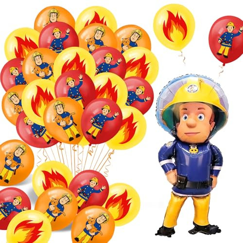 Feuerwehrmann Luftballon, Feuerwehrmann Geburtstagsdeko, Feuerwehrmann Deko Kindergeburtstag, Feuerwehrmann Deko, Feuerwehrmann Geburtstag, Geeignet für die Dekoration von Mottopartys
