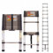 Banas Telescopic Ladder 3.8m 12.5FT Portable Extension Ladder with Solid Double Lock Catch for Security Using, Stainless Steel Collapsible Ladder Extendable Ladder Maximum Load Capacity 150kg/330LB