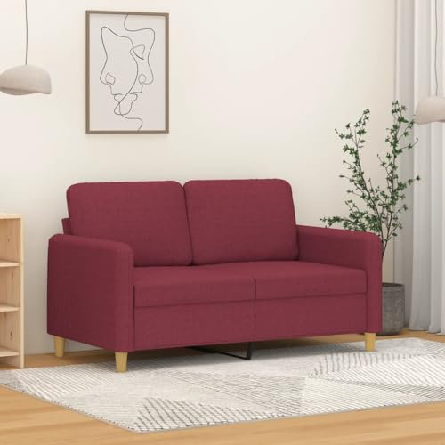 Xichuzi 2-Sitzer-Sofa Weinrot 120 cm Stoff, Loungesofa, Sofas & Couches, Relaxsofa, Couch für Wohnzimmer, 359476