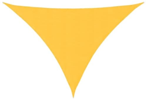 vidaxl Sonnensegel, gelbes PU-beschichtetes Oxford-Gewebe, dreieckig, 3 x 4 x 4 m, wetter- und UV-beständig, für Garten, Terrasse, Balkon