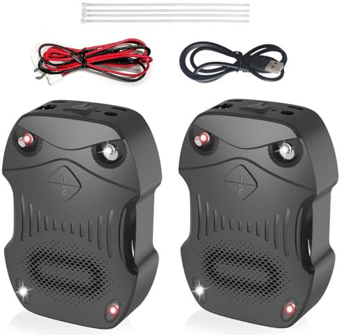 2X unità di sterminio a ultrasuoni, batterie di evasione di Topi sotto Il Coperchio, per Motori di Auto, Garage, soffitta, seminterrato, Magazzino, Protezione Auto