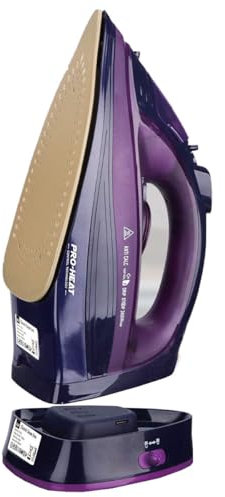 Dampfbügeleisen KabellosesBügeleisen Powersteam Ultra Keramik-Bügelsohle, Selbstreinigungs- & Sprühwasserfunktion, Tropfstopp, Dampfbügeleisen Automatische Abschaltung, 2400W