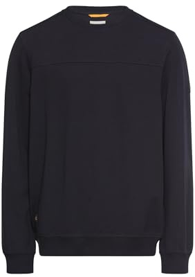camel active Herren Sweatshirt mit Details | Gemütliches Sweatshirt mit Rundhalsausschnitt aus reiner Baumwolle für Freizeit und Alltag