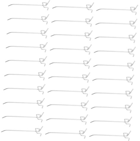 Zerodeko 30 Stück Pegboard Regalhaken Aus Gehärtetem Kohlenstoffstahl 3mm Stark 15cm Lang Dreifußhaken Mit Plattierter Oberfläche Für Werkstatt Garage Und Keller Zur Werkzeugaufbewahrung