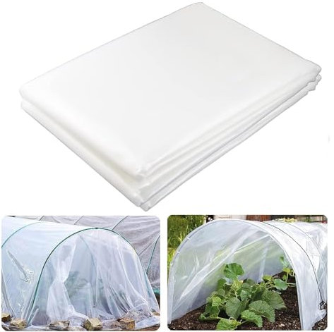 Bache pour Serre 3 m x 4 m, Bache Plastique Transparente, Polyéthylène Horticole, Bâche Serre Tunnel De Jardin, Film Imperméable Et Anti-Poussière pour Serre, Film Transparent Anti- Ferme