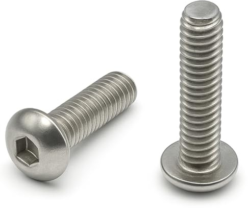 20 viti in acciaio inox M2 x 6 mm, testa bombata, 2 x 6 mm, viti per metallo cilindrico a 6 esagonale cavo (BHC) – acciaio inossidabile A2 – ISO 7380