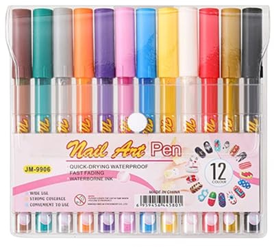Stylos Vernis À Ongles Enfant | 12 Couleurs Peinture Acrylique,Gel à Séchage Rapide Stylo Vernis - pour Fêtes Quotidiennes Mariage Vacances Printemps Été Halloween Filles Ados