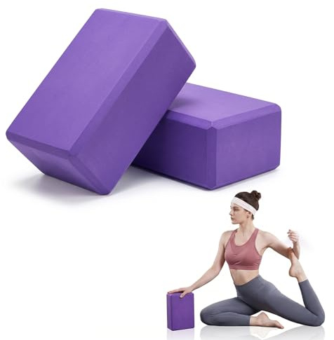 Carehabi Yoga Block 23 x 15 x 7.6 cm Erwachsene Yogablock | Rutschfest Yogablock Schaumstoff Fitness Zubehör für Anfänger Fortgeschrittene Pilates Meditiation
