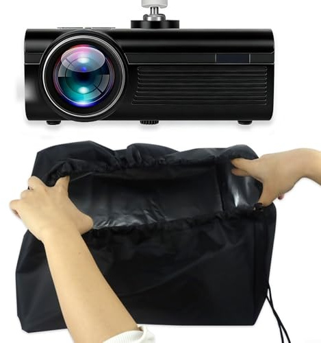 Waterproof Dust Cover for Video Projector Compatible with Most For Home and Outdoor Installations 14 x 14 x 9 Inch Drawstring Design