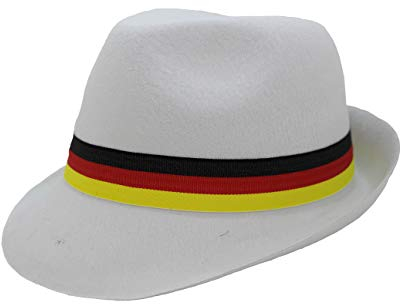 Folat 30512 – Deutschland Hut, mit Hutband, Schwarz, Rot, Gold, Kopfbedeckung, Hut, WM, EM, Fußball, Ballermann, Länderveranstaltung, Karneval, Motto Party, Gartenparty, Public Viewing