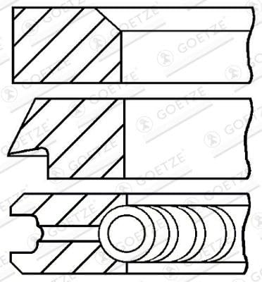 Goetze Engine 08-109107-00 Kolbenringsatz