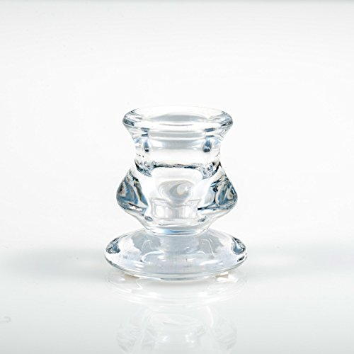Pajoma Micha 13693 Tapered Candle Holder, Glass, Height 5.5 cm