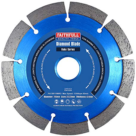Faithfull DB115MR2 115 x 22 mm Mortar Raking Diamond Blade